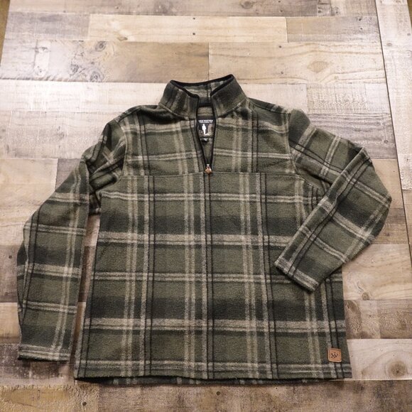 John Wayne Stock & Supply quarter zip pullover sweater men's extra large green - Picture 1 of 9